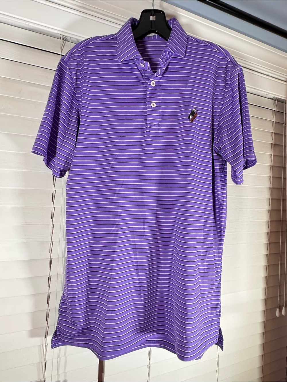 Holderness & Bourne Mens Tailored Fit Purple Golf Polo. Size Small. Woodpecker.